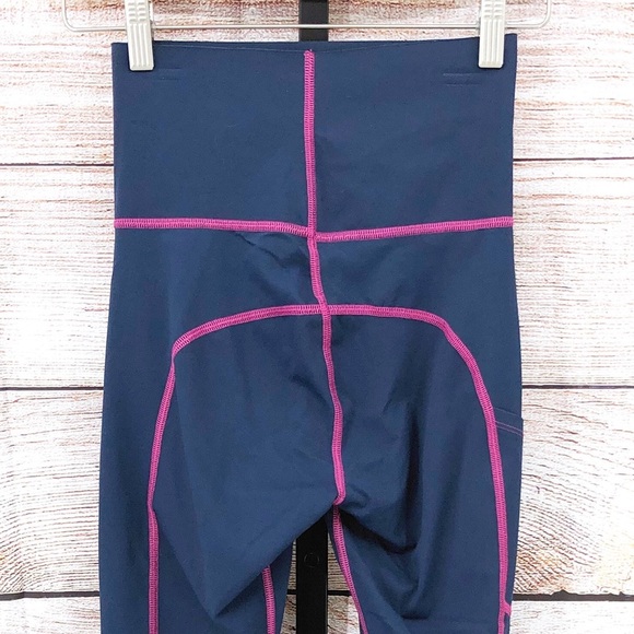 Miraclesuit Blue and Pink Tummy-Control Performance 7/8 Leggings Size S - Picture 6 of 7